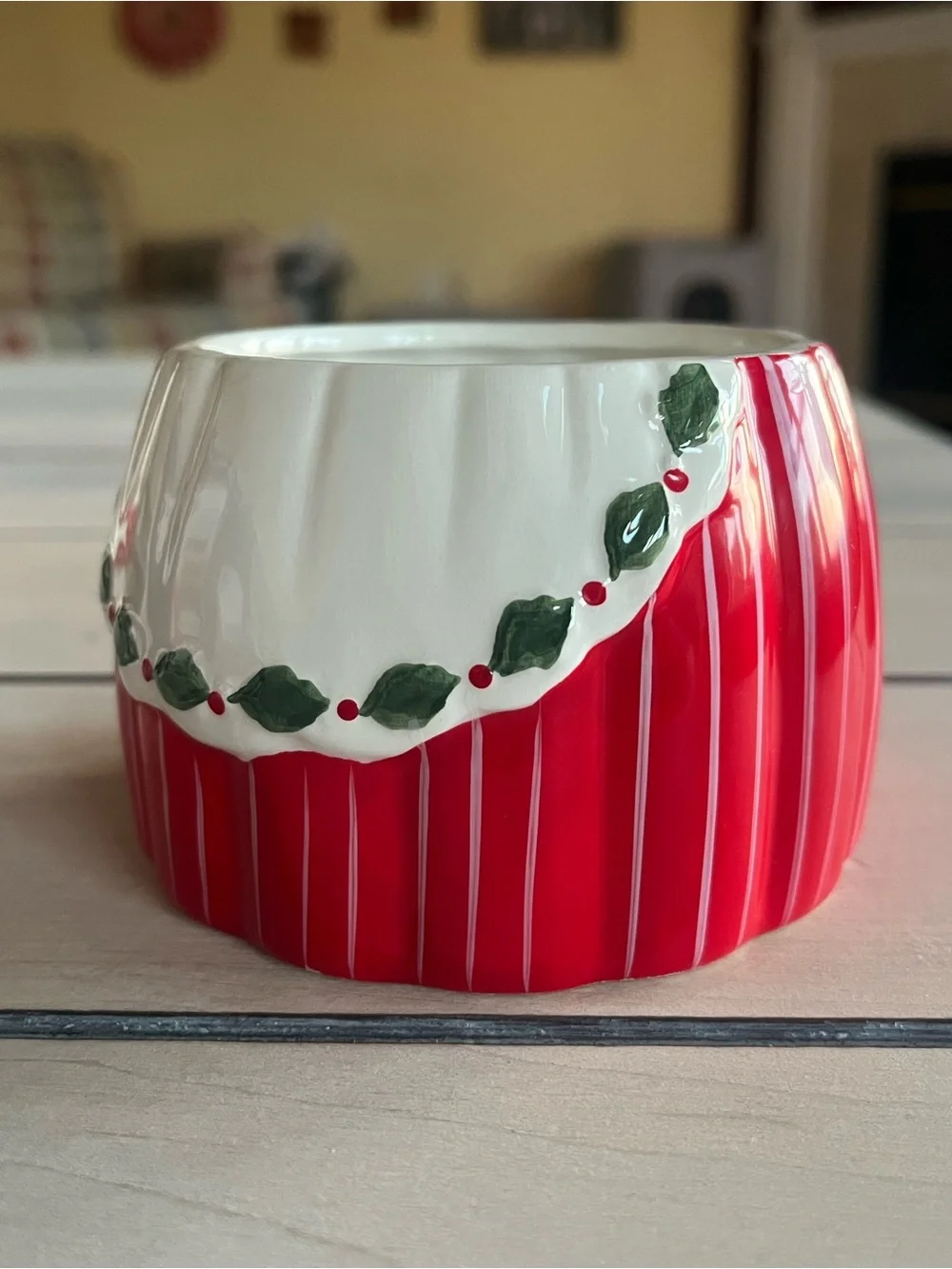 Mrs. Santa Ceramic Sugar & Creamer Set - Red and White Holiday Decor